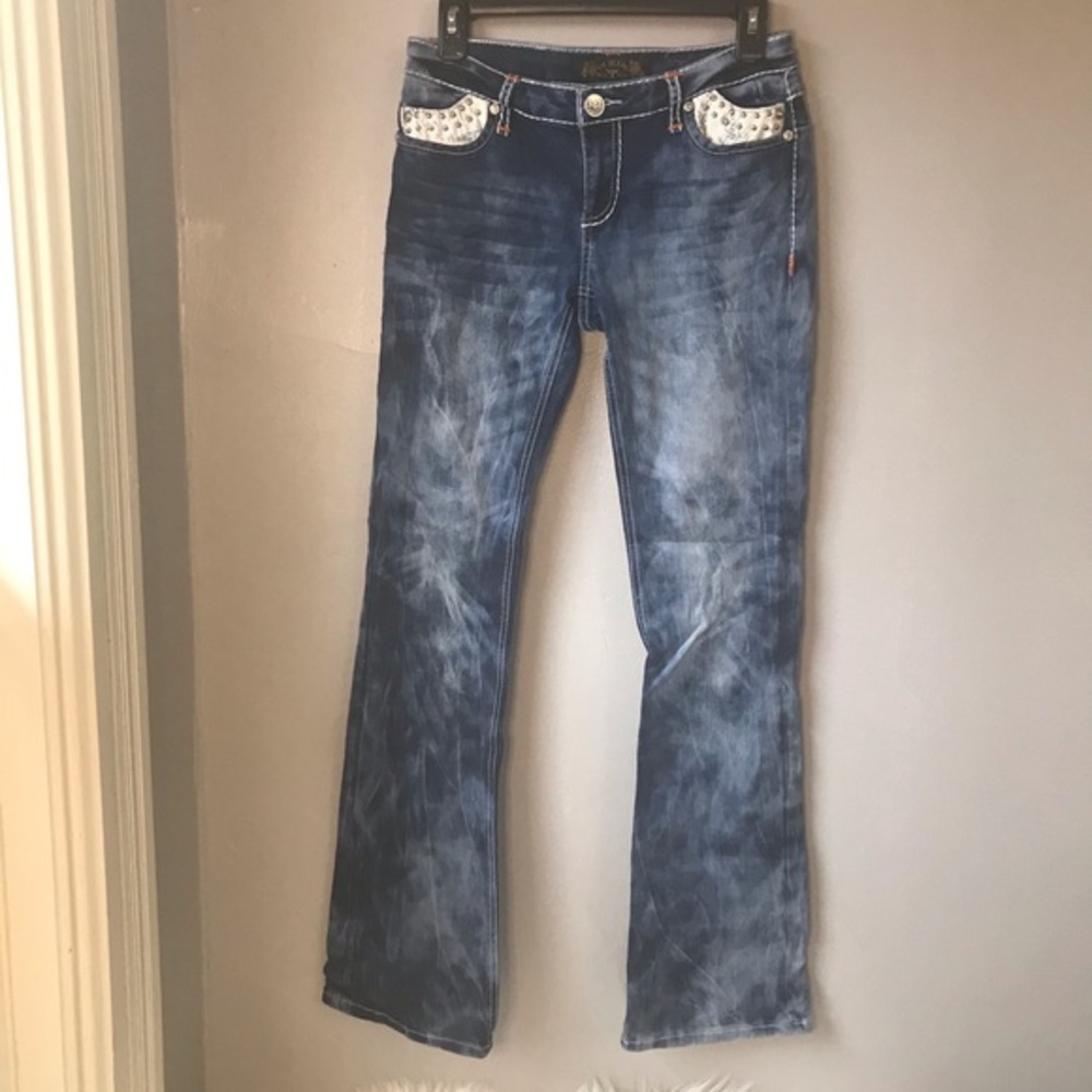 Virgin Only Tie Dye Boot Cut Jeans Size 28